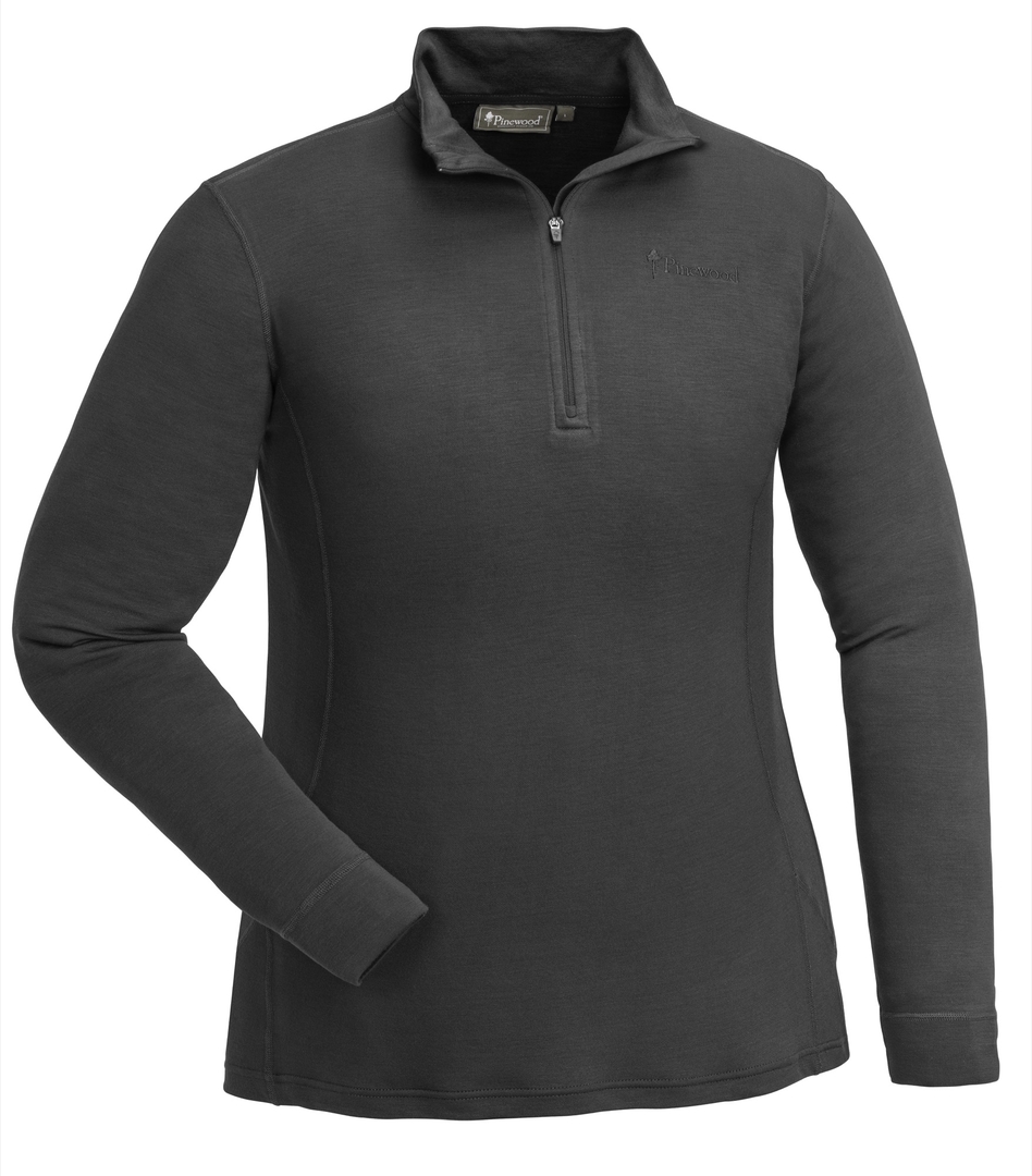 Pinewood ABISKO MERINO BASE LAYER HALF ZIP dame