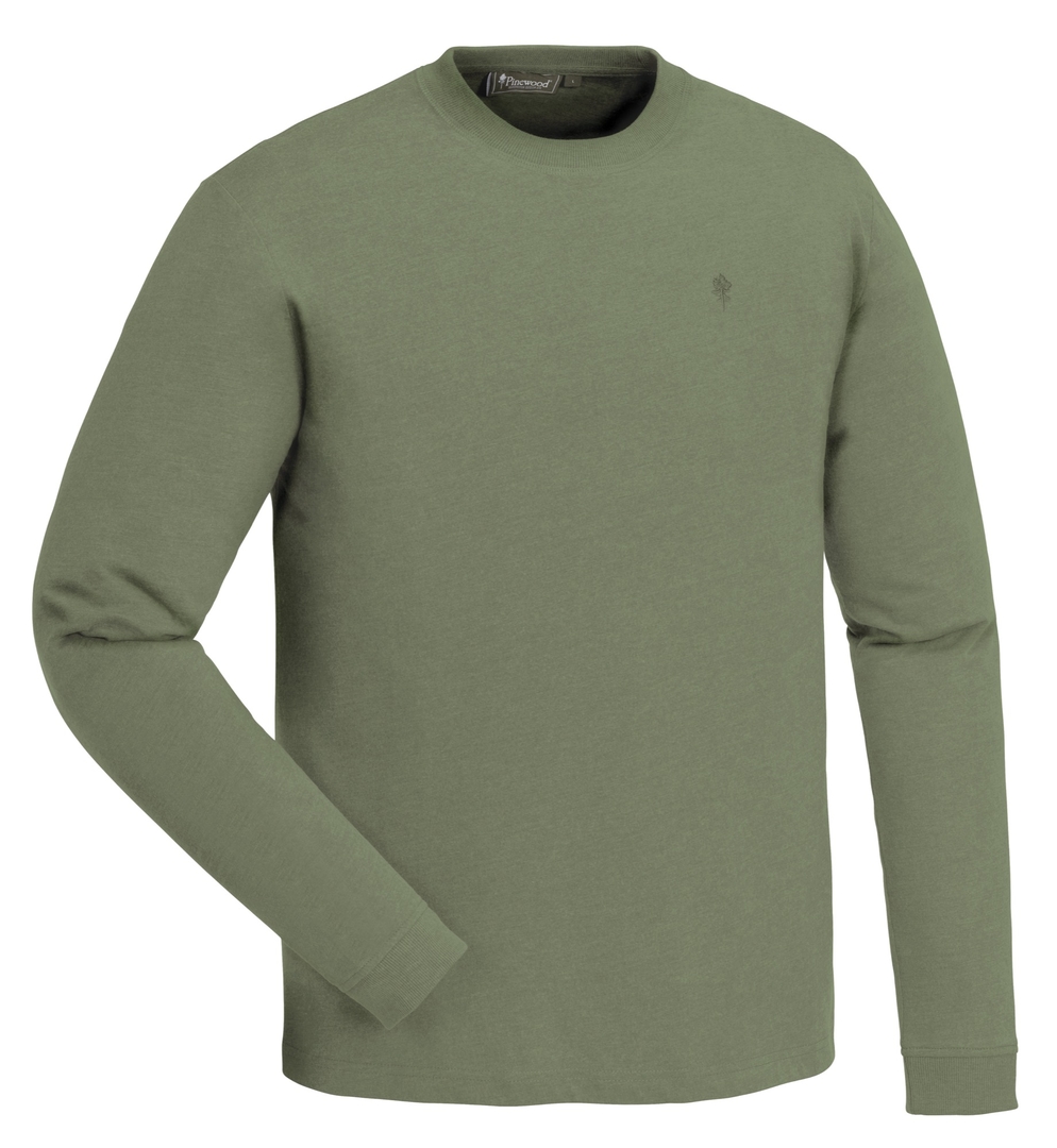 Pinewood L/S T-SHIRT i børstet bomuld