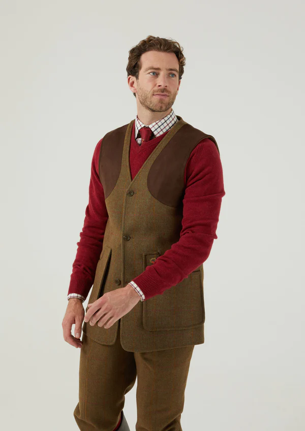 Alan Paine Combrook Hawthorne Tweed Skydevest - Billede 3