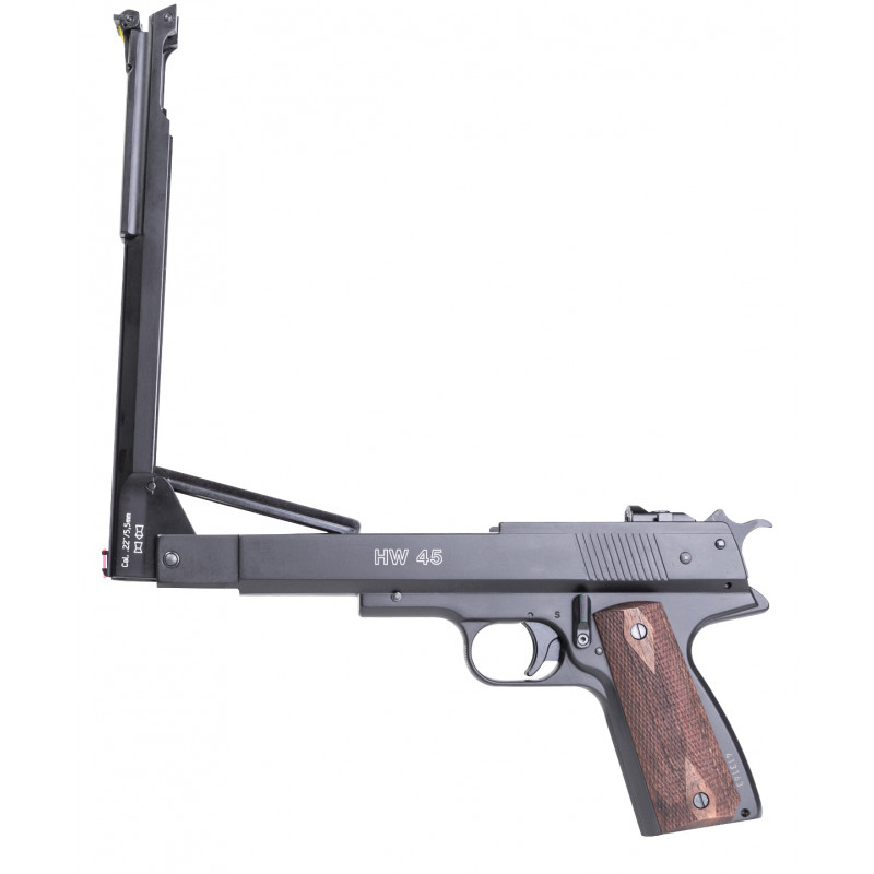 Weihrauch HW 45 Luftpistol 4,5 mm Black komplet med N-Redpoint og montage - Billede 4