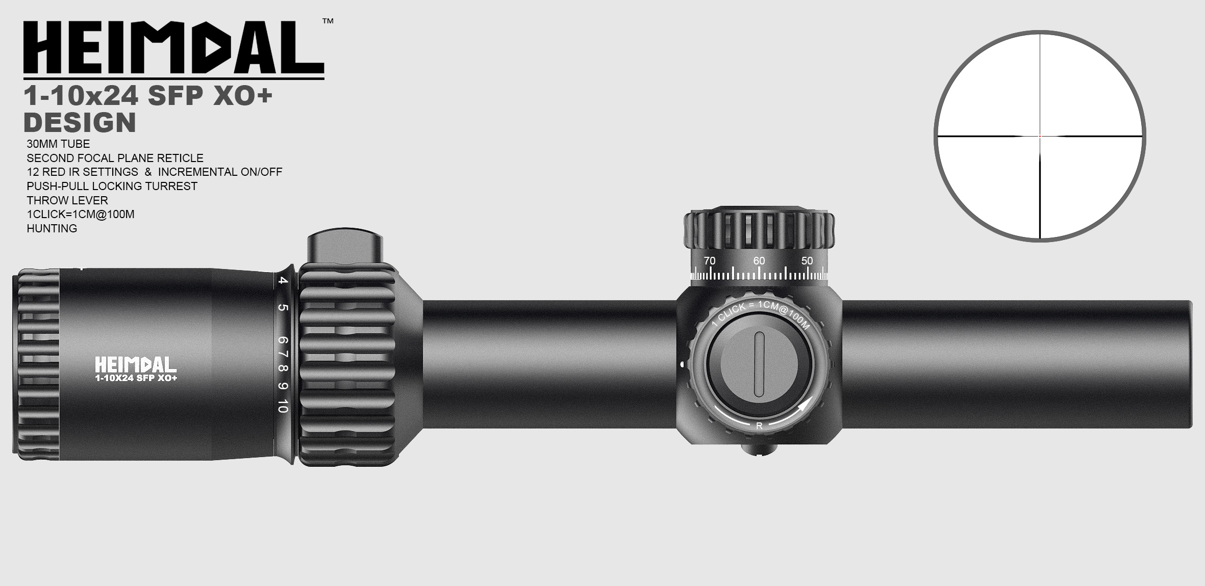 Mjoelner Hunting Heimdal XO+ 1-10x24 Sigtekikkert - Billede 5