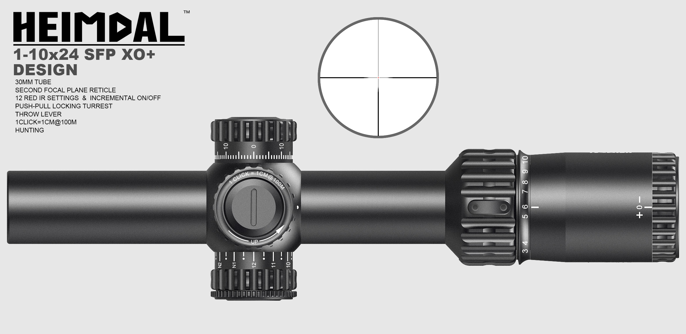 Mjoelner Hunting Heimdal XO+ 1-10x24 Sigtekikkert - Billede 4