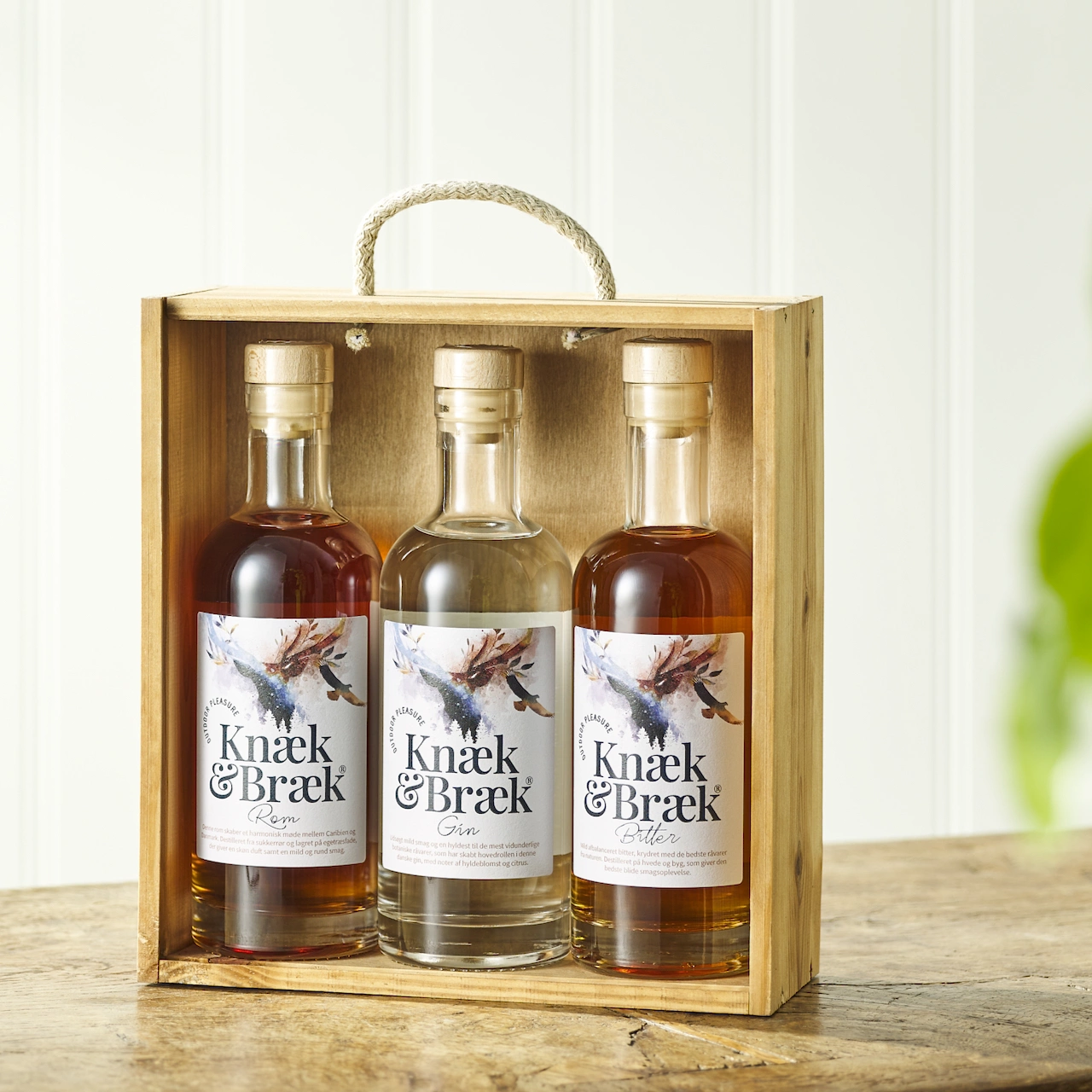 Knæk & Bræk Gaveæske m/ Gin, Rom & Bitter