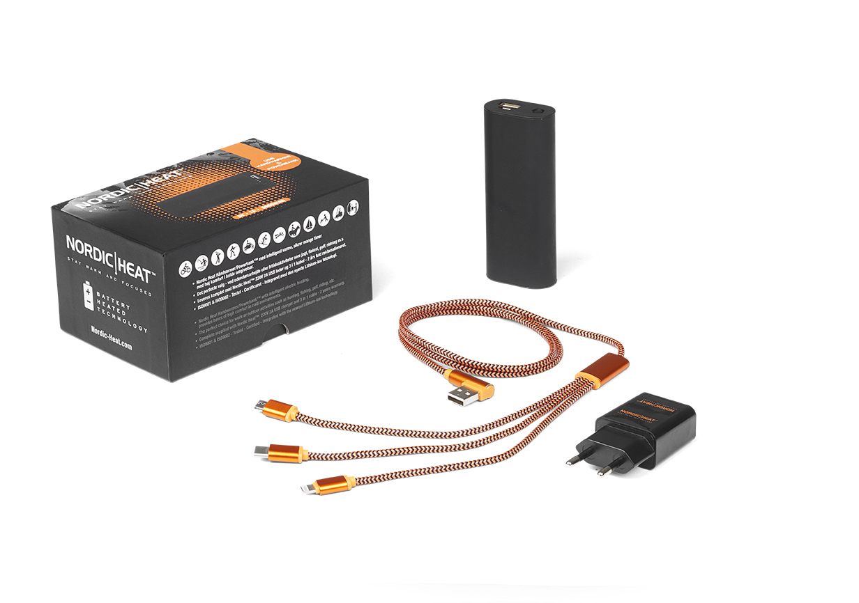 Nordic Heat Håndvarmer m/ Powerbank 5000mAh inkl. tilbehør - Billede 4