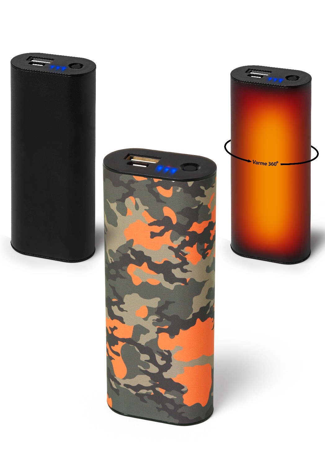 Nordic Heat Håndvarmer m/ Powerbank 5000mAh inkl. tilbehør