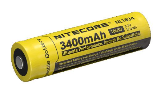 Nitecore Genopladeligt 18650 Batteri - 3400mAh