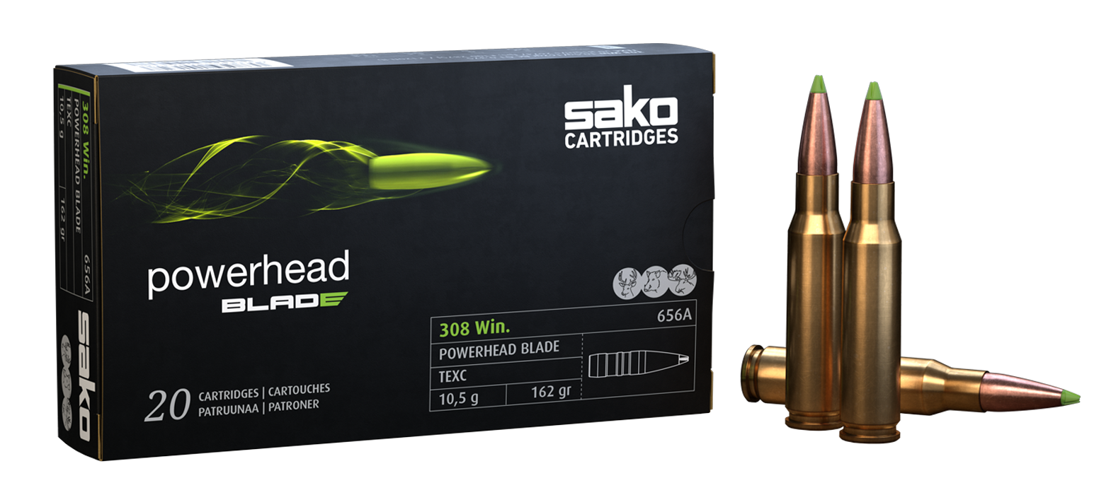 SAKO Powerhead Blade 308win. - 10,5gram - 162grain - Blyfri
