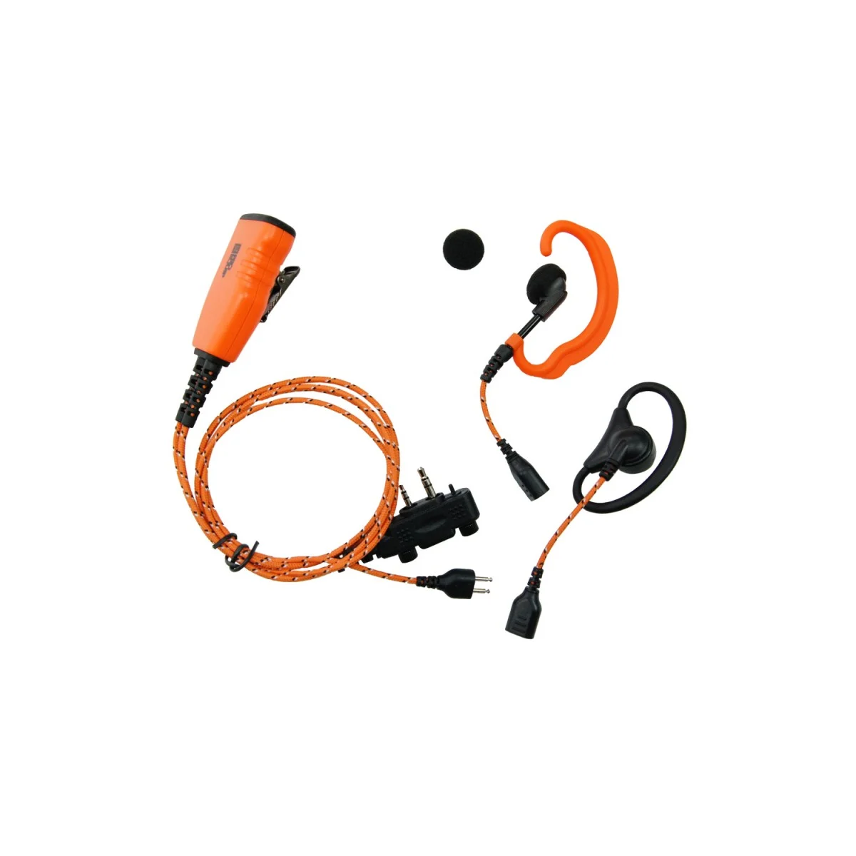 Pro Equip Mini Headset m/ 2x Øresnegl og Mikrofon til Icom Jagtradio