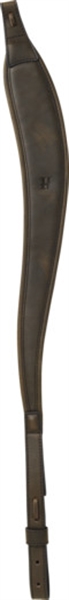 Seeland riffelrem i læder Dark Brown 93cm