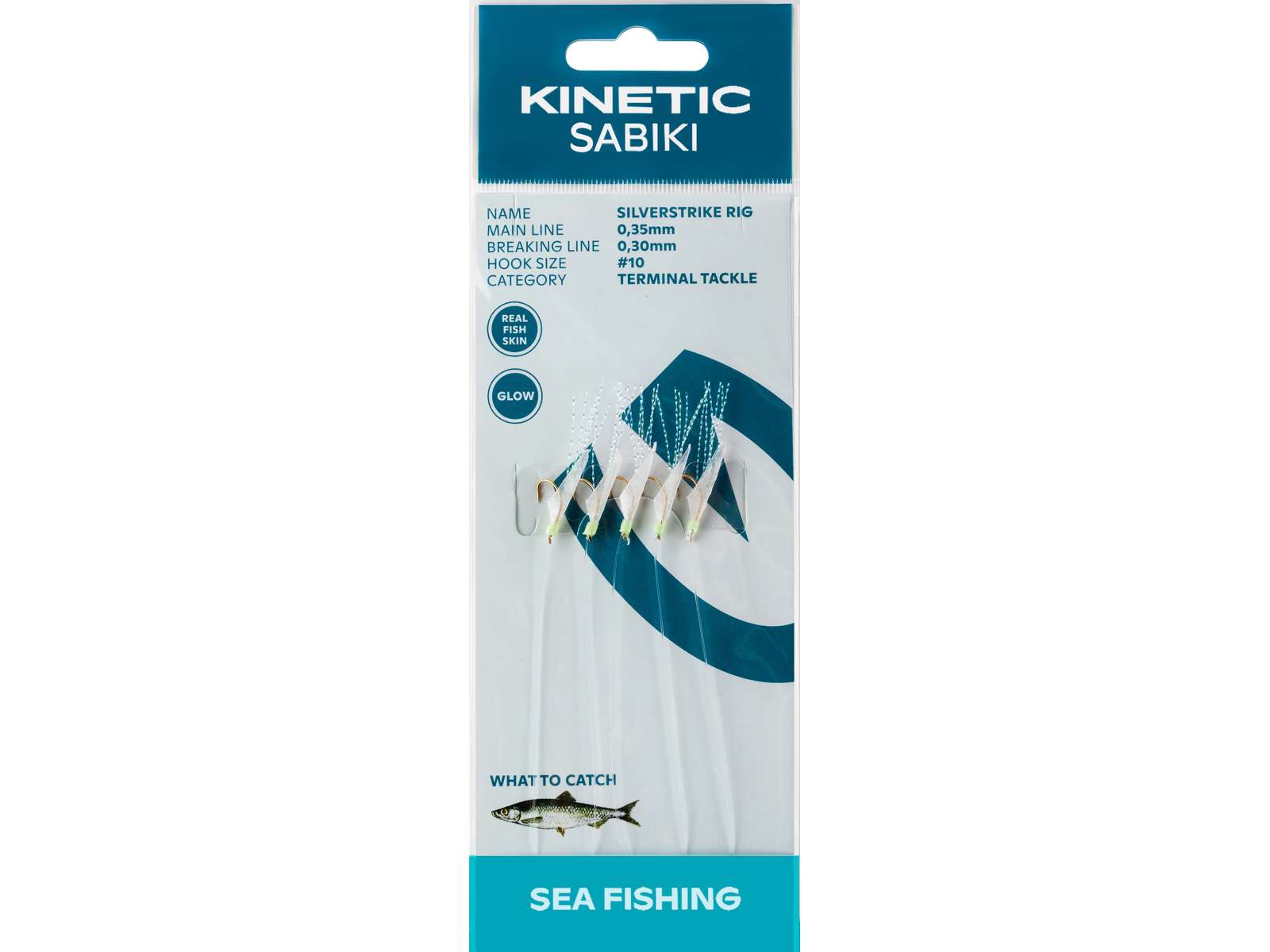 Kinetic Sabiki SiverStrike forfang Fishskin/Flas