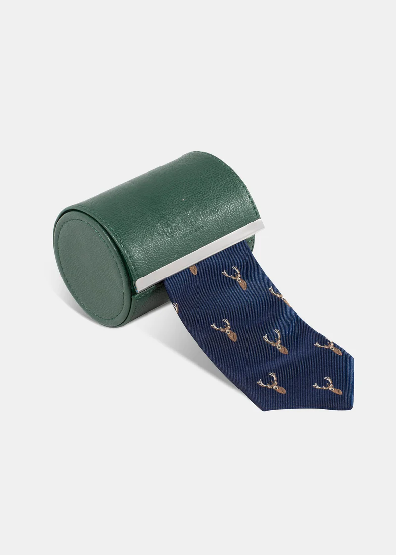 Ripon Silkeslips - Deer Navy Blue