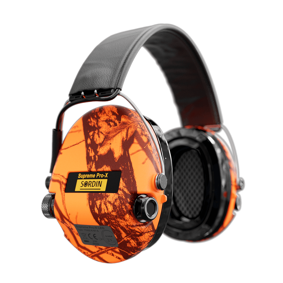 Sordin Supreme Pro X LED GEL Orange Blaze Høreværn
