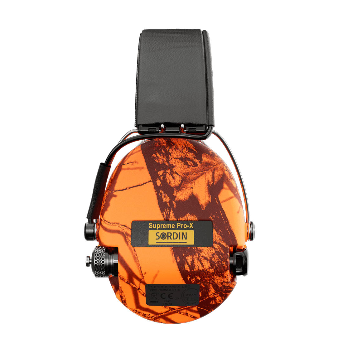 Sordin Supreme Pro X LED GEL Orange Blaze Høreværn - Billede 5