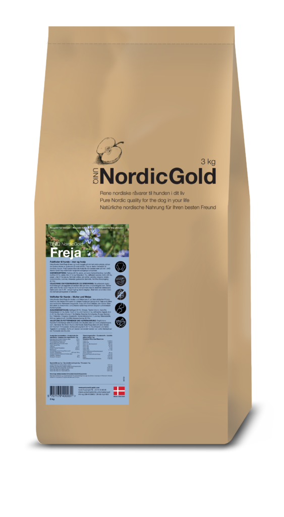 UniQ Nordic Gold Freja Hundefoder - Til mor og hvalp