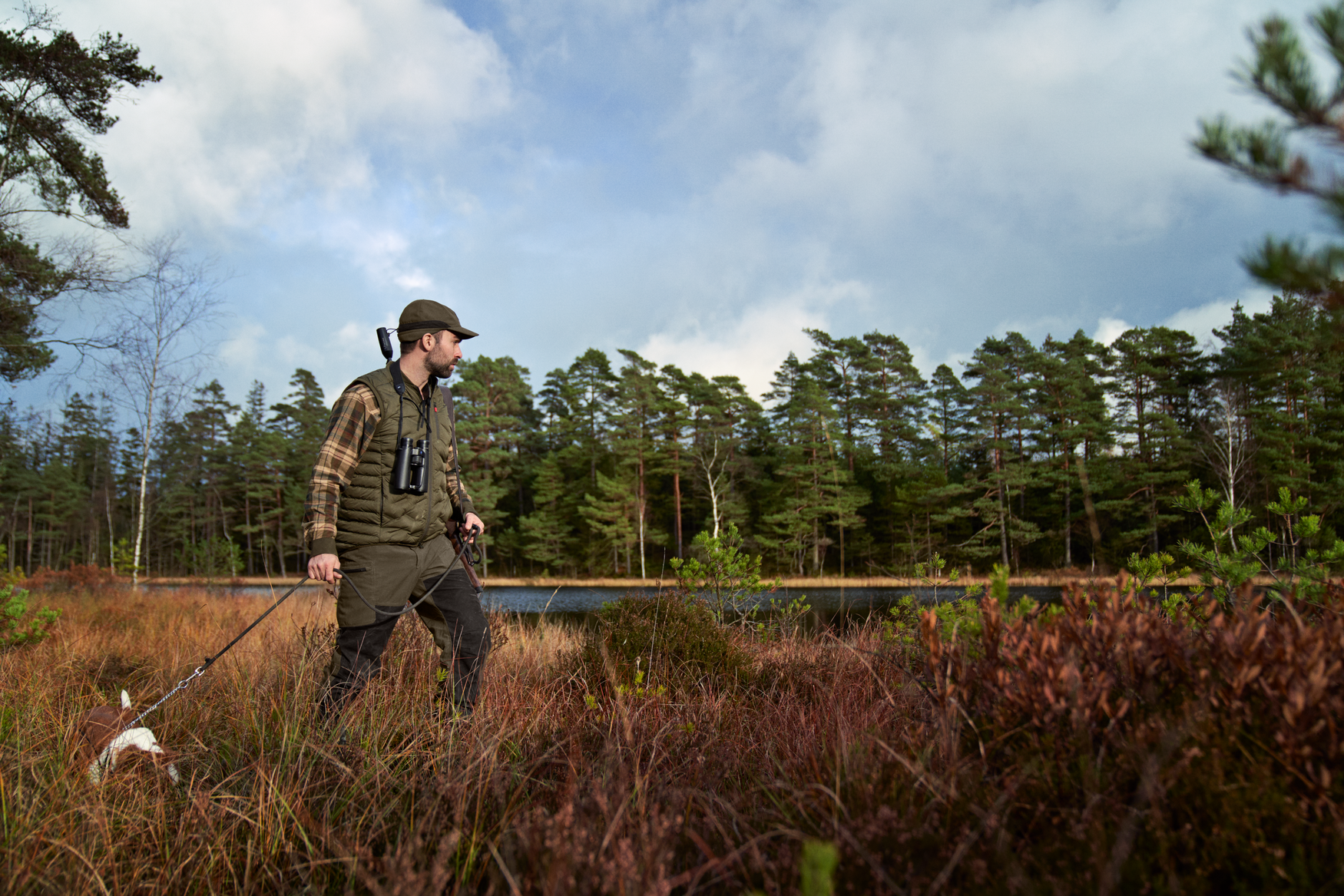 Härkila Driven Hunt HWS leather bukser Willow green/Shadow - Billede 3