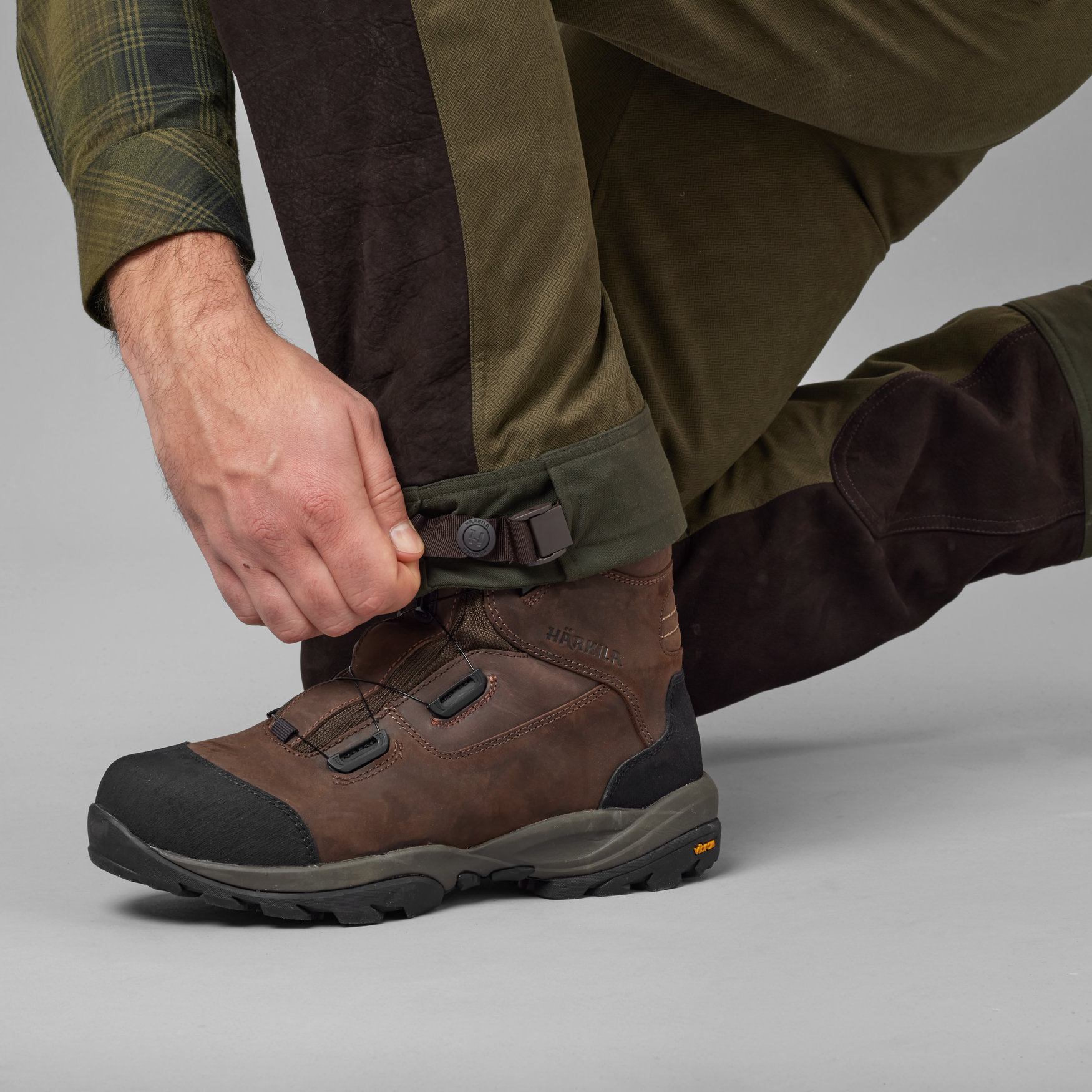 Härkila Driven Hunt HWS leather bukser Willow green/Shadow - Billede 10