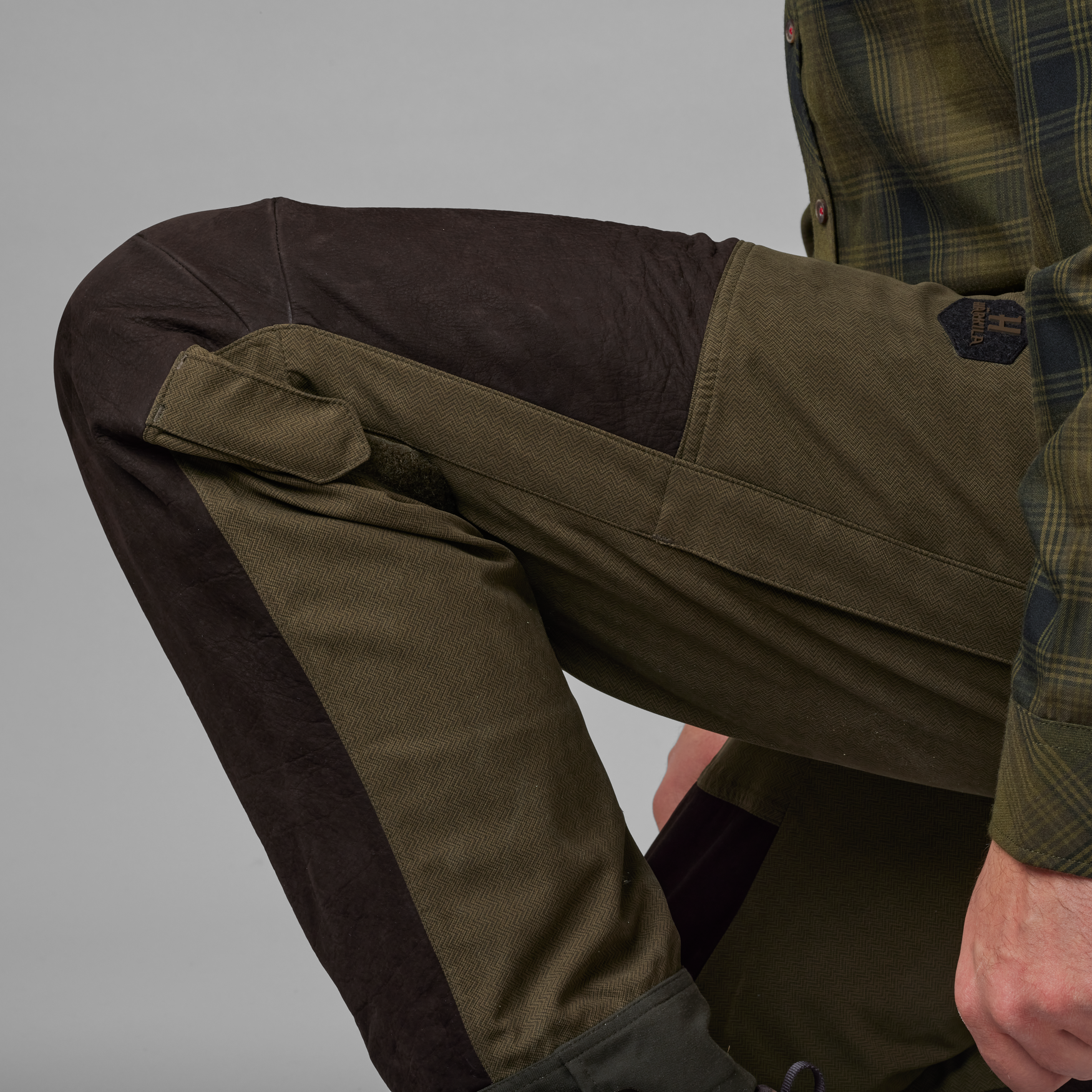 Härkila Driven Hunt HWS leather bukser Willow green/Shadow - Billede 11