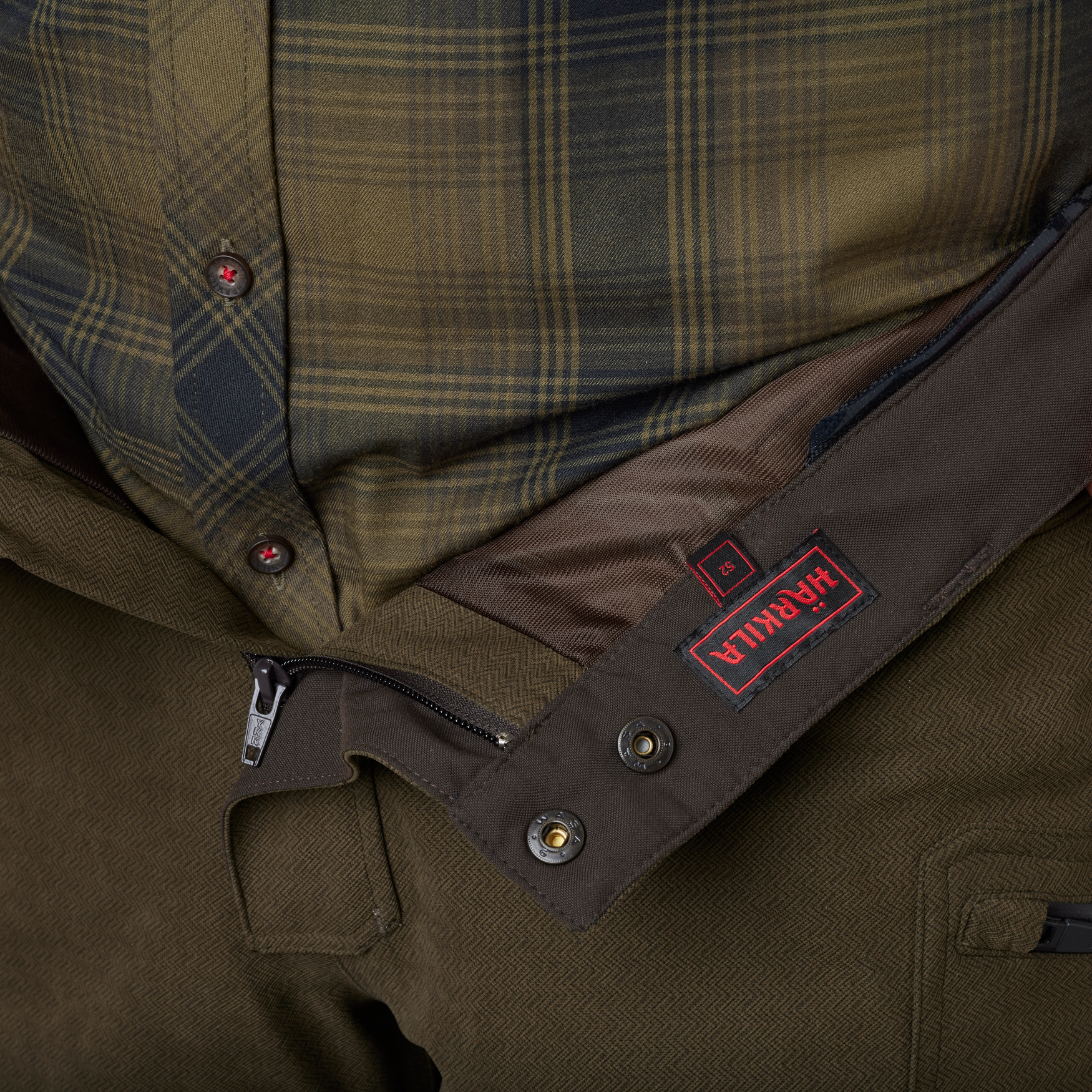 Härkila Driven Hunt HWS leather bukser Willow green/Shadow - Billede 4