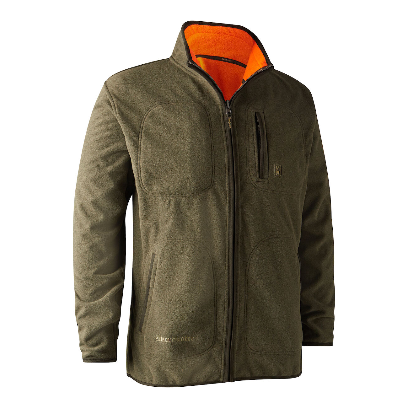Deerhunter Gamekeeper Bonded Fleecejakke - vendbar GH Camo/orange og Grøn - Billede 4