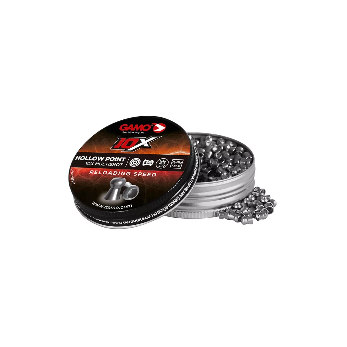 Gamo 10X Hollow Point 4.5mm Hagl 0,49g - 500stk