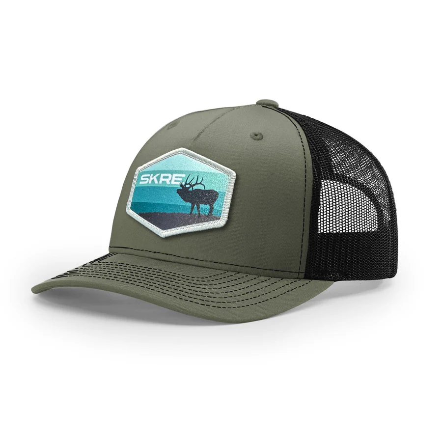 SKRE Orange Elk Patch Hat