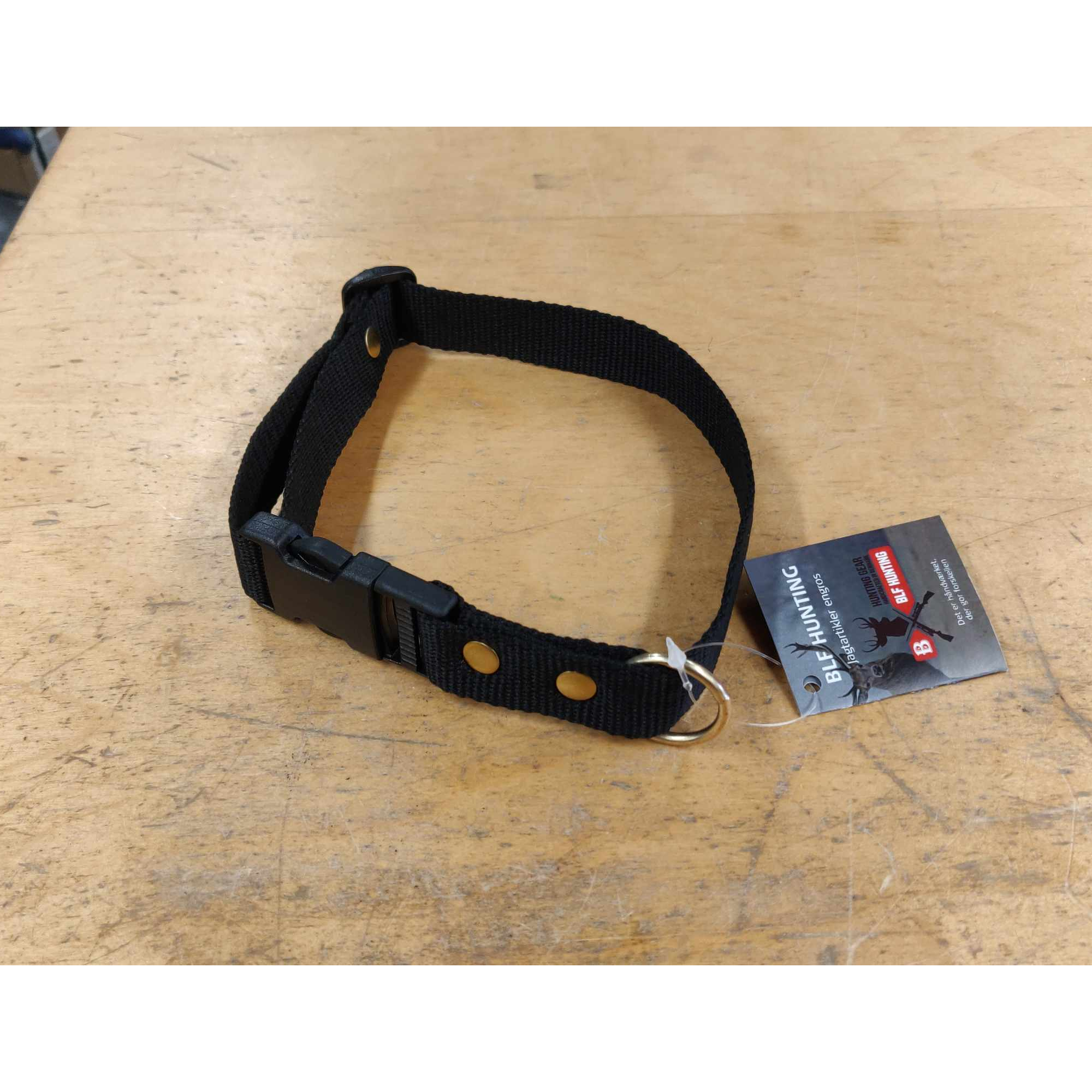 BLF Halsbånd Webbing - 25mm x 60cm - Sort