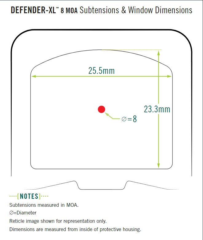 Vortex Defender-XL Rødpunkt sigte (8 MOA) - Billede 6