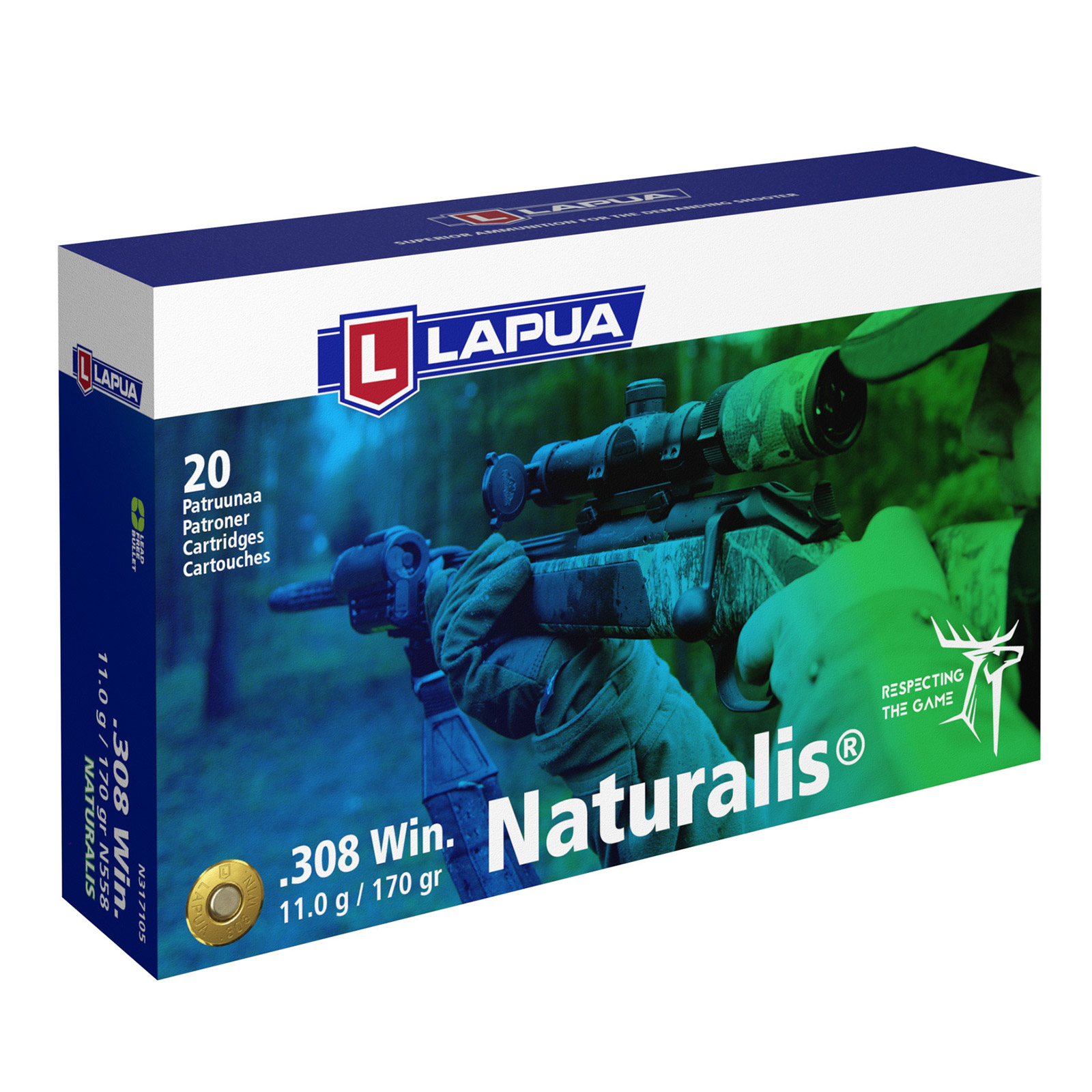 Lapua Naturalis 308W 11g (blyfri)