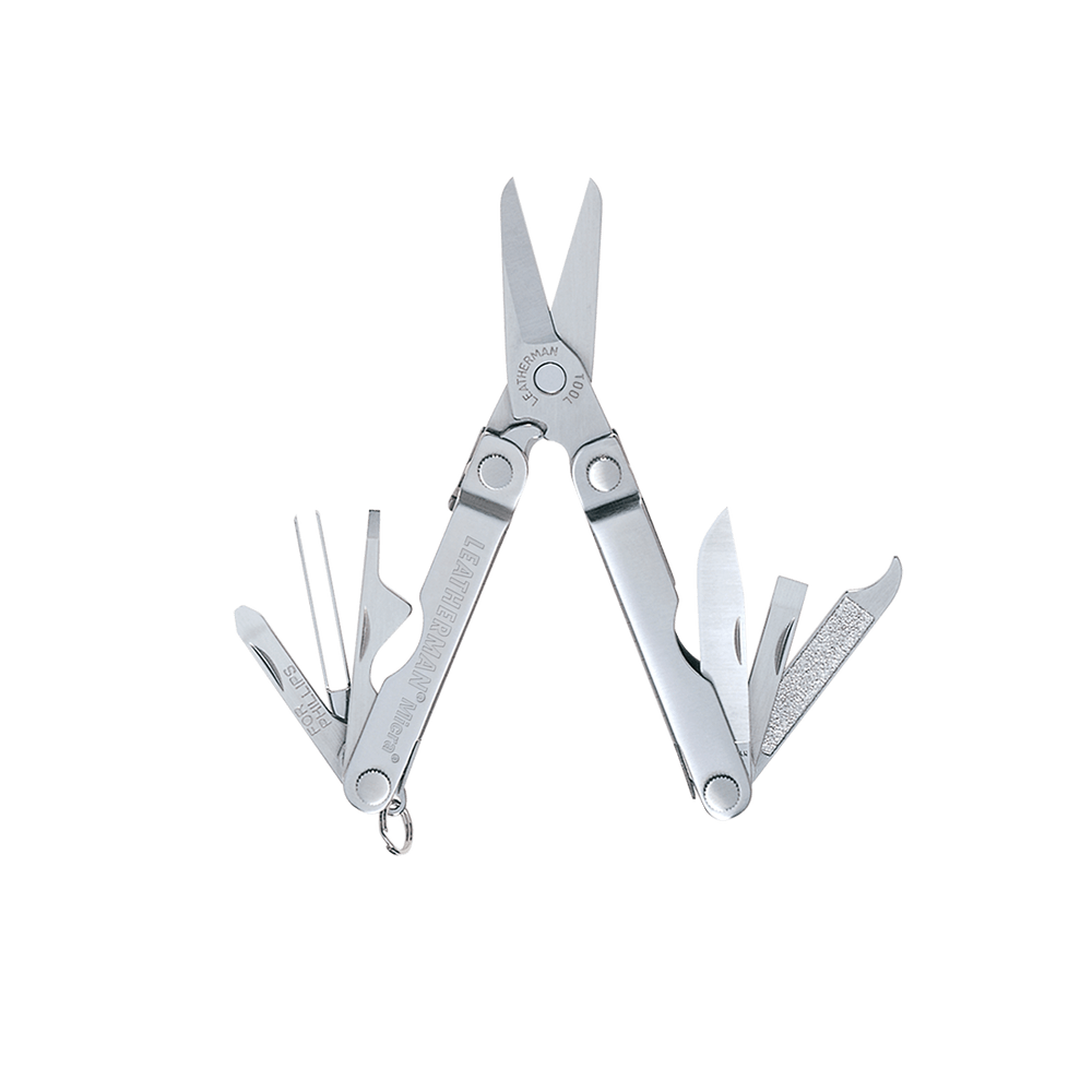 Leatherman Micra grå aluminium multikniv m/ fjeder saks