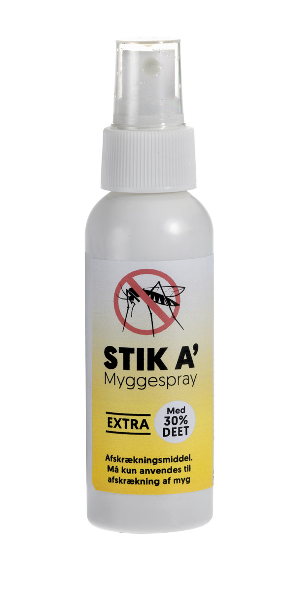 STIK A' MYGGESPRAY EXTRA MED 30% DEET (50% mere virksomt stof end i jungleolie)
