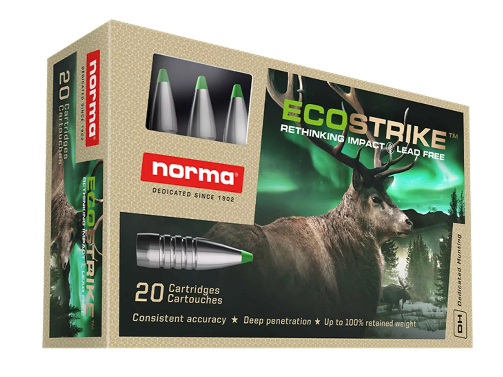 Norma EcoStrike .308win. - 9,7gram - 150grain - Blyfri
