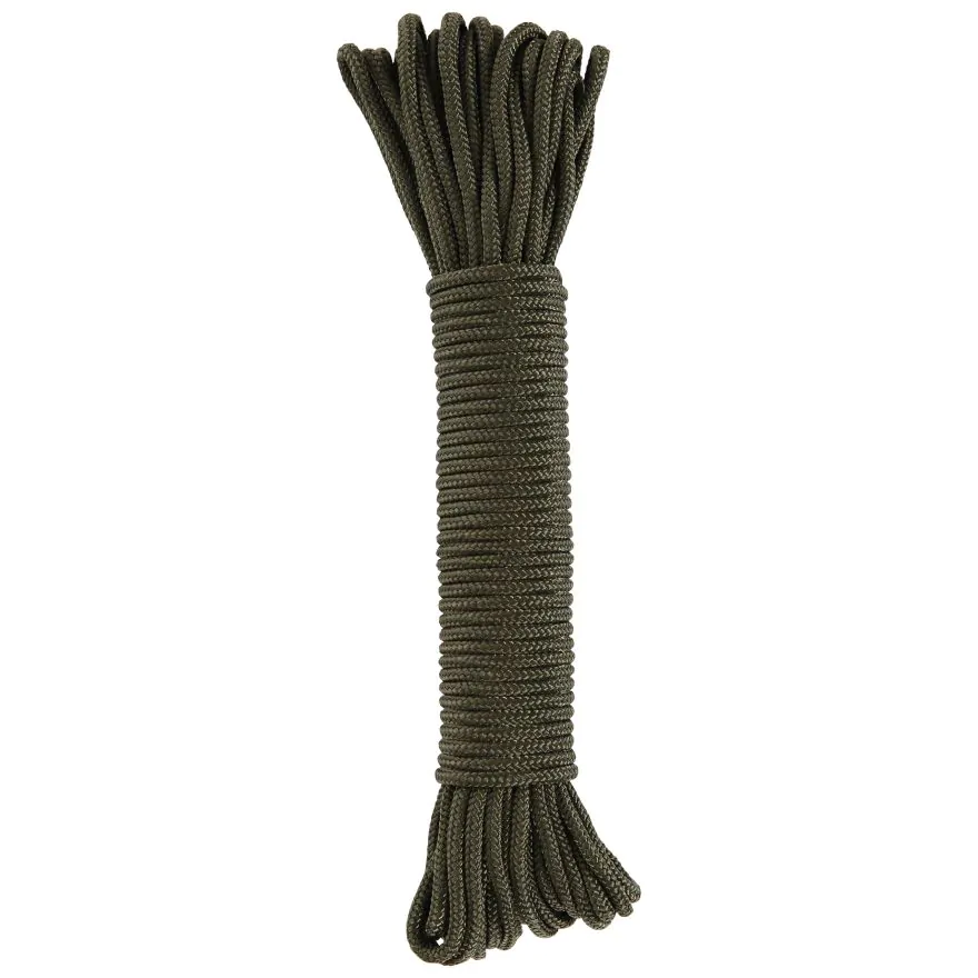 Paracord, faldskærmsline 3mm x 15m, olivengrøn - Billede 6