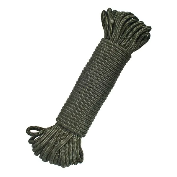 Paracord, faldskærmsline 3mm x 15m, olivengrøn