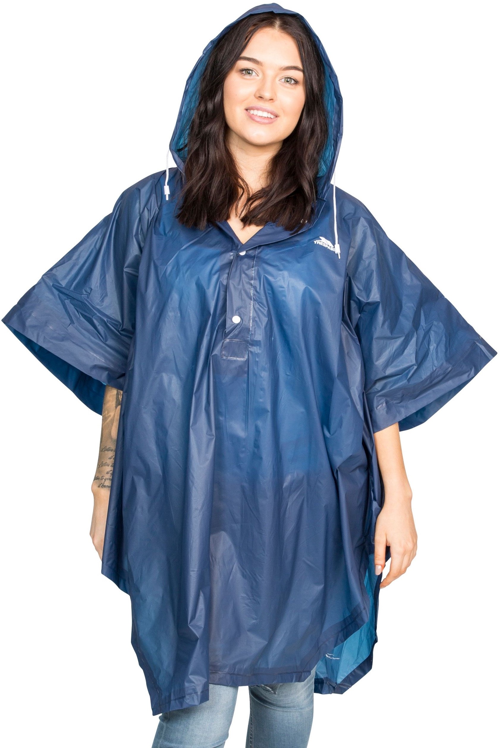 Trespass Canopy Unisex Poncho Navy Blue - Billede 3
