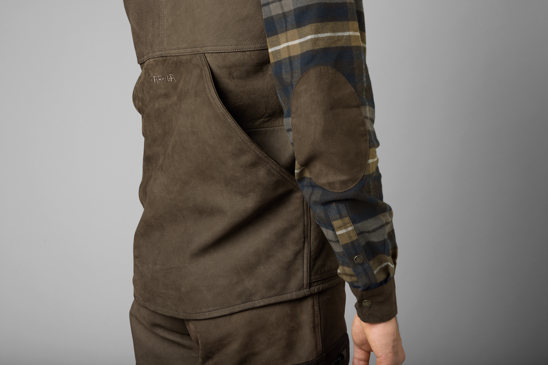 Härkila Pro Hunter leather waistcoat Willow green - Billede 7