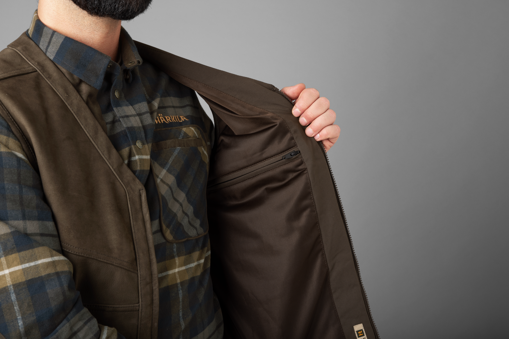 Härkila Pro Hunter leather waistcoat Willow green - Billede 8