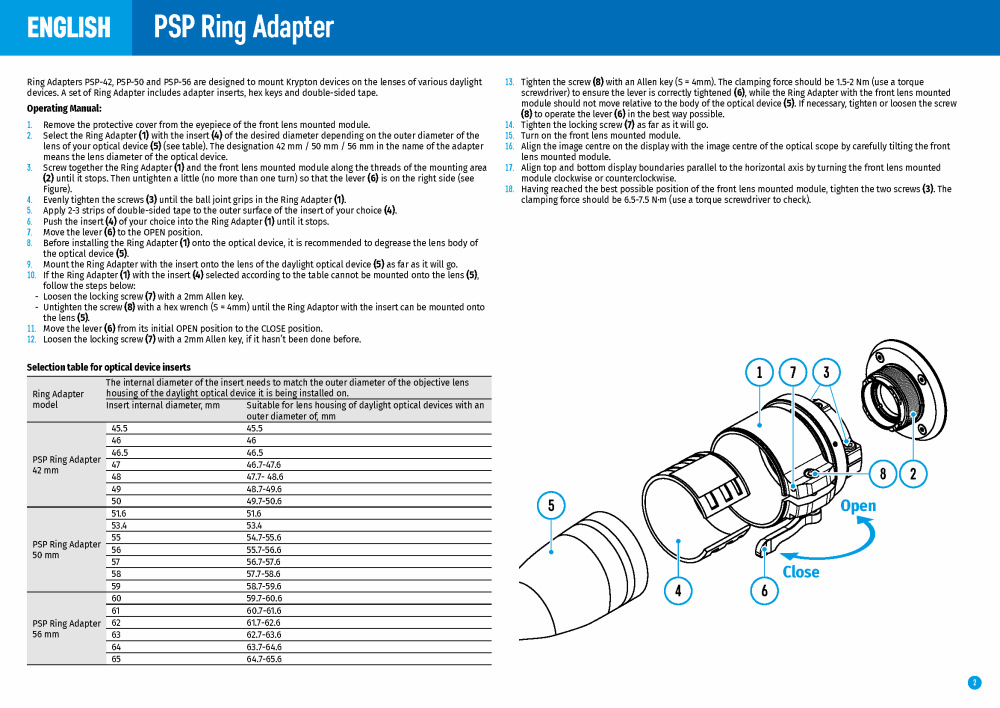 42 mm PSP Adapter til Krypton Modeller - Billede 6