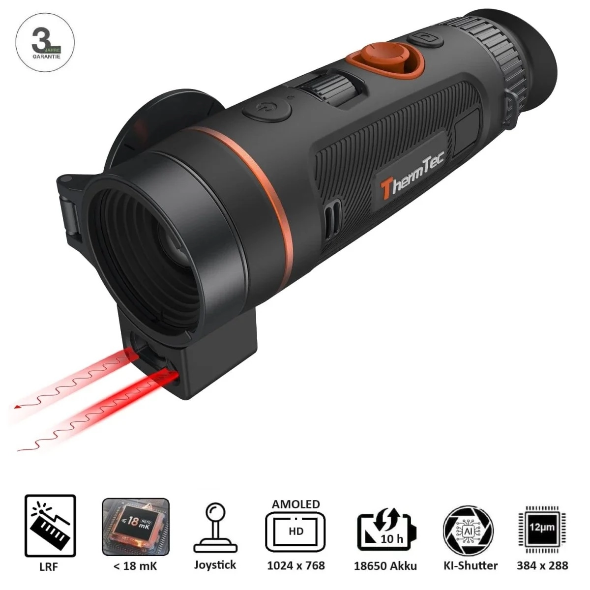 ThermTec Wild 650L 50mm 640 Sensor Termisk Spotter m/ LRF - Billede 3