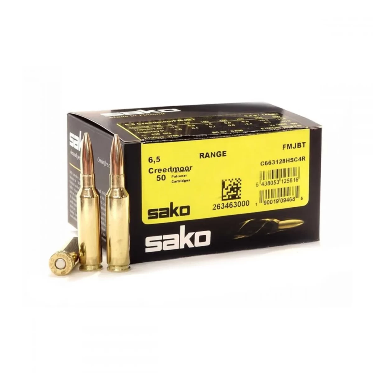 SAKO Speedhead Range 6,5 Creedmoor FMJ 8gram - 123grain