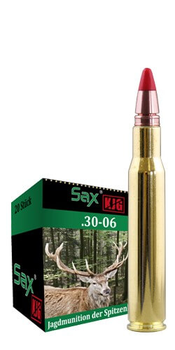 SAX Riffelpatroner KJG-SR Kaliber 30.06 med kobberkugle 8 gram 20 stk.