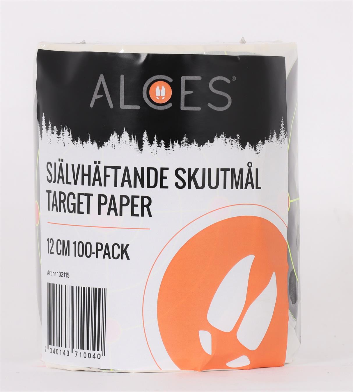 Alces Selvklæbende Skydeskiver - ø12cm - rulle m/ 100stk