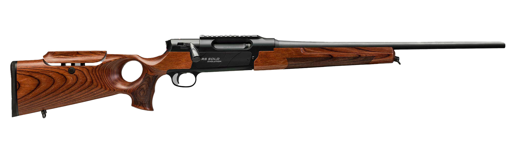 Strasser RS SOLO Evolution skæfte i valnøddetræ uden sigte og med gevind M14x1