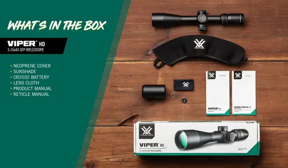 Vortex Viper HD 3-15x44 Sigtekikkert m/ Dead-Hold BDC (MOA) - Billede 7