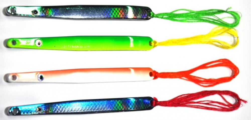 Pakke m/ 4 Hornfiskeblink m/ silkekrog